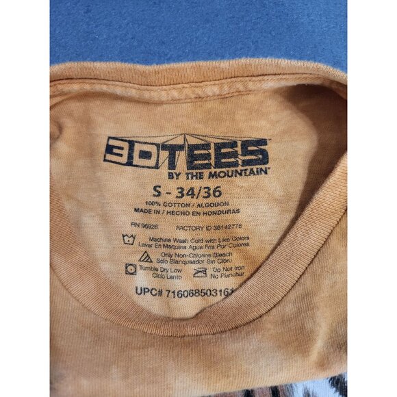 3D Tees by THE MOUNTAIN 2011 Jeremy Paul Tiger Tie Dye Graphic T Shirt Small - Picture 7 of 7